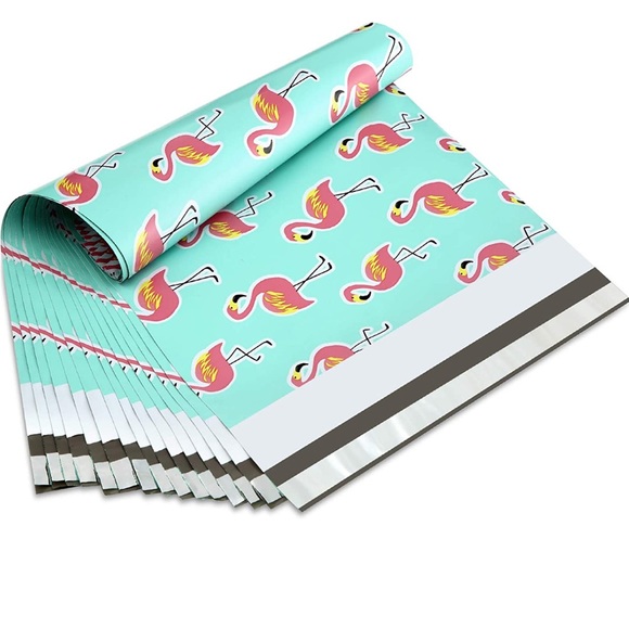 🎉LAST SET🦩 20 Designer Flamingo Poly Mailers- 10 x 13 inch - Picture 2 of 6